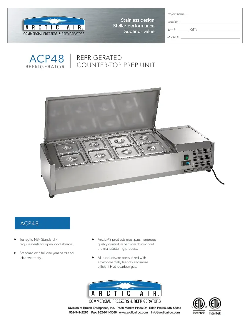 arctic-air-acp48-refrigerated-countertop-pan-rail-115v-specsheet-260719t30vvq.pdf