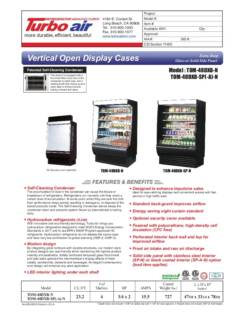 turbo-air-tom-48dxb-sp-n-display-cases-115v-specsheet-260719v7mc3p.pdf