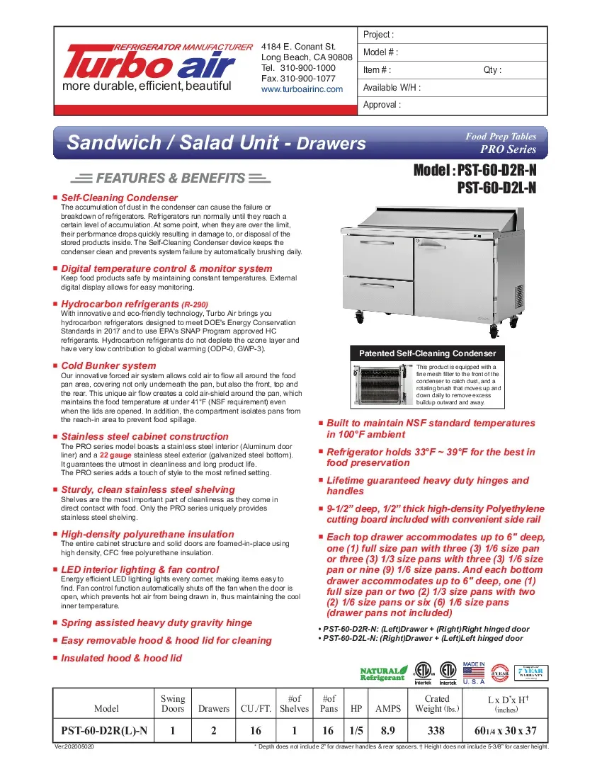 turbo-air-pst-60-d2l-n-prep-tables-60-25-w-specsheet-2607263pqy5c.pdf