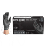 Ammex , IVBKPF46100, Black Vinyl Gloves