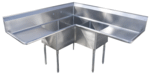Blue Air Commercial Refrigeration , 3C18-12L-2D, Corner Sink