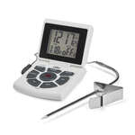CDN Measurement Tools , DTTC-W, Thermometer, Probe Combo W/ Timer & Clock 14 - 392F 24 Hours By Hr/Min W/ Vessel Clip - White