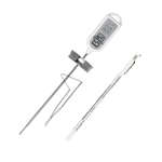 CDN Measurement Tools , DTW450L, Thermometer, Digital Waterproof Long Stem Dishwasher -40 - 450F Anti-Microbial W/ Heat Shield & Vessel Clip