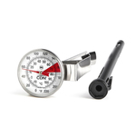 CDN Measurement Tools , IRB220-F-6.5, Thermometer, Beverage & Frothing 0 - 220F 1-1/2-In Dial W/ Frothing Zone 6-1/2-In Stem W/ Vessel Clip Anti-Microbial