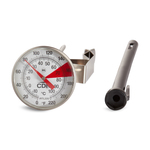 CDN Measurement Tools , IRTL220, Thermometer, Beverage & Frothing 0 - 220F 1-3/4-In Dial W/ Frothing Zone 7-In Stem W/ Vessel Clip Anti-Microbial