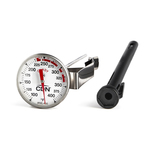 CDN Measurement Tools , IRXL400, Thermometer, Candy & Deep Fry 100 - 400F 1-3/4-In Dial 7-In Stem W/ Vessel Clip Anti-Microbial