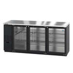 Hoshizaki , BB80-G, Bar Refrigerator, 3 Swinging Solid Doors