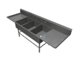 John Boos , 3PB204-2D18, Sink, (3) Three Compartment