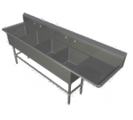 John Boos , 4PB18244-1D30R, Sink, (4) Four Compartment