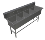 John Boos , 4PB20, Sink, (4) Four Compartment