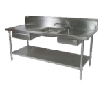 John Boos , EPT6R10-DL2B-96R, Work Table, with Prep Sink(s)