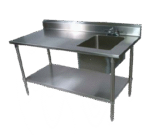 John Boos , EPT6R5-3060SSK-R, Work Table, with Prep Sink(s)