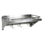 John Boos , GRWS48-UB, Overshelf, Wall-Mounted With Pot Rack